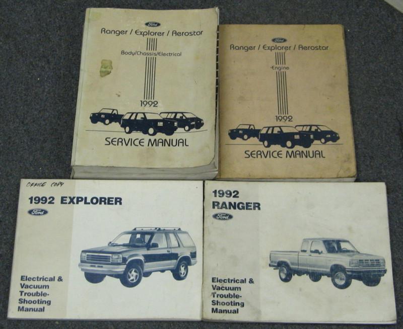 1992 ford  explorer ranger truck service manual set