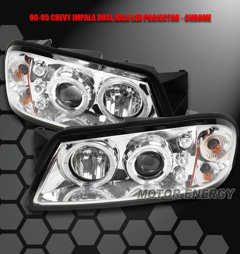 2000-2005 chevy impala halo led projector headlight lamp set 2001 2002 2003 2004