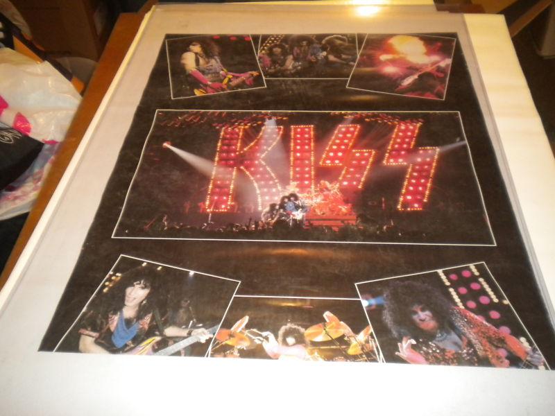 Kiss stage gene paul ace peter litho uncut poster relic