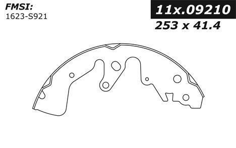 Centric 111.09210 brake pad or shoe, rear-new brake shoe-preferred