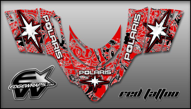 Polaris dragon,shift,rmk, i.q,switchback graphics kit - red tattoo