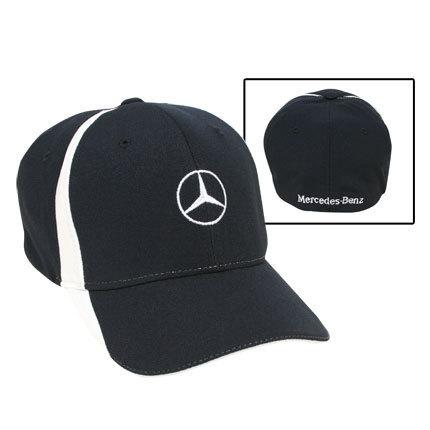 Mercedes-benz men's flexfit cap-navy/white 