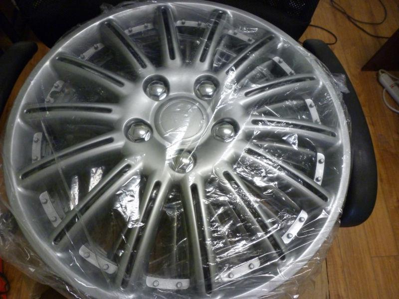 Tuningpros hubcaps wheel skin cover 15-inches silver set of 4 
