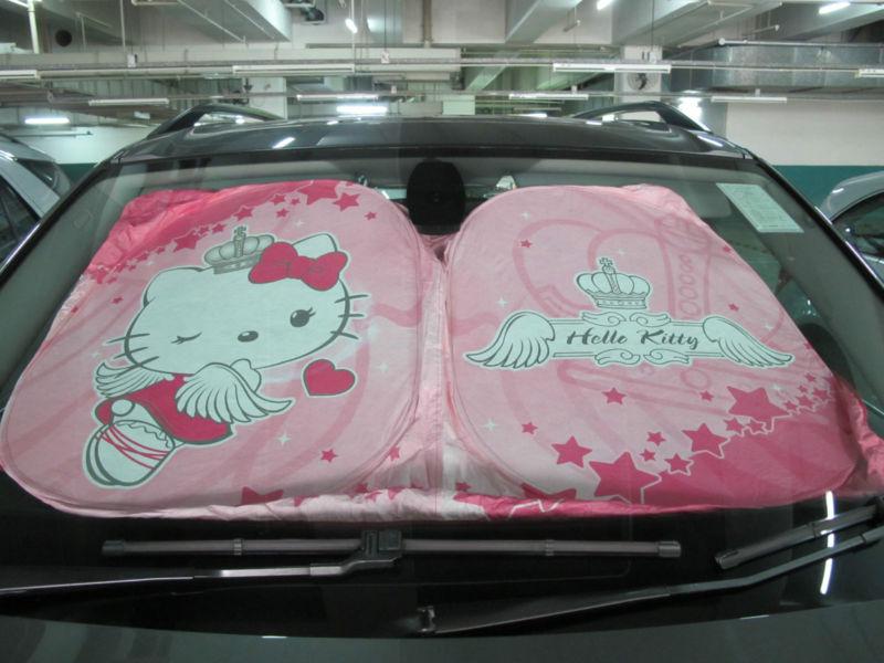 Hello kitty car accessory : car front windshield sunshade visor (angel kitty)