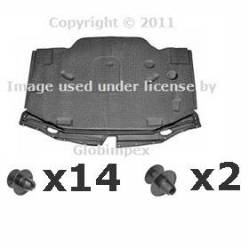Mercedes r129 hood insulation pad + install kit oem new + 1 year warranty