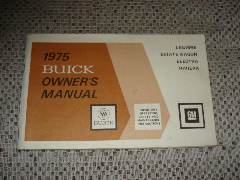 1975 buick owners manual original glovebox book rare lesabre electra riviera