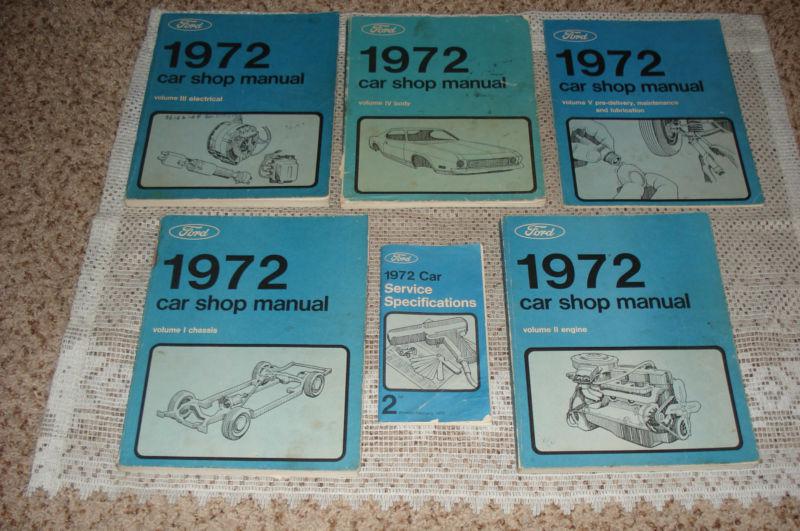 1972 ford lincoln mercury shop manual set service books mustang & more plus spec