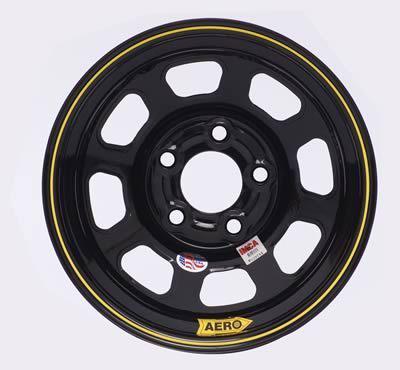 Aero race wheels 52 black roll-formed imca-approved wheel 15"x8" 5x5" 52-185030