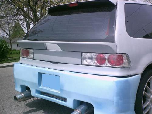 Painted honda 88-91 civic ef hatchback jdm rear wing hatch middle spoiler