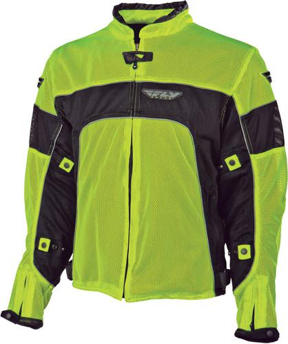 Fly racing coolpro ii mesh motorcycle jacket flo yellow/black xxx-large