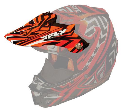 Fly racing replacement visor for f2 carbon snow helmet orange one size