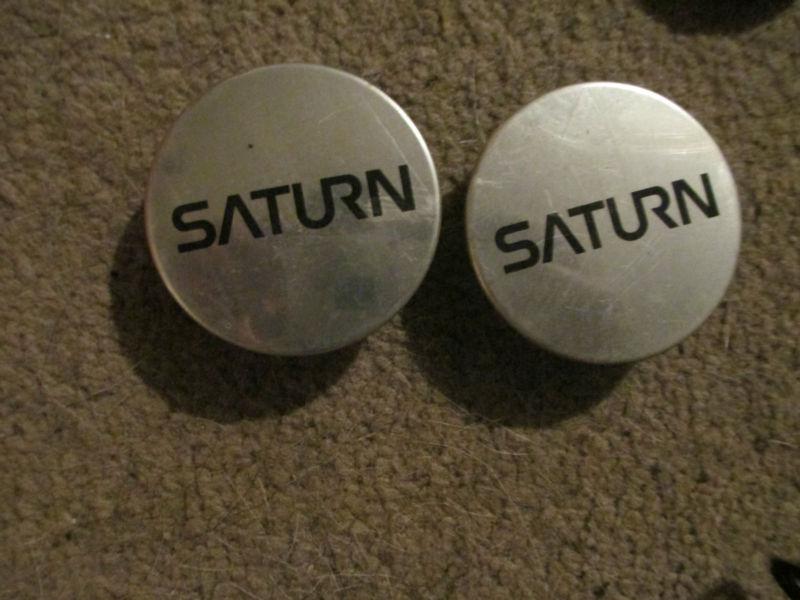Saturn ion wheel center caps chrome part #9593169 #9594156 #9595157 good shape