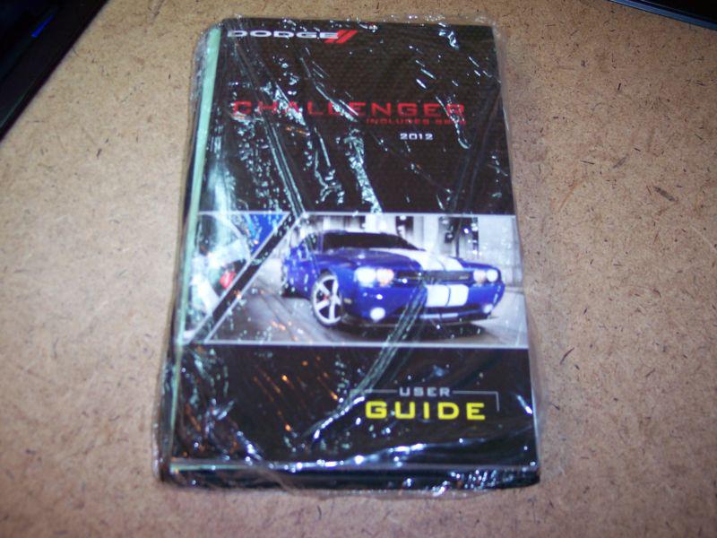 New  2012 dodge challenger owner manual guide with case--b0193