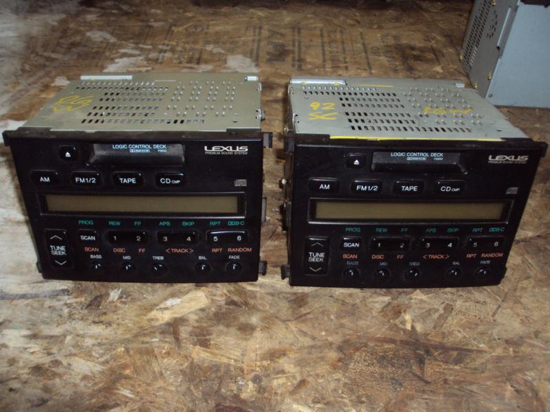 1992-2000 lexus sc300 sc400 am fm cassette radio cd player 86120-24220 oem