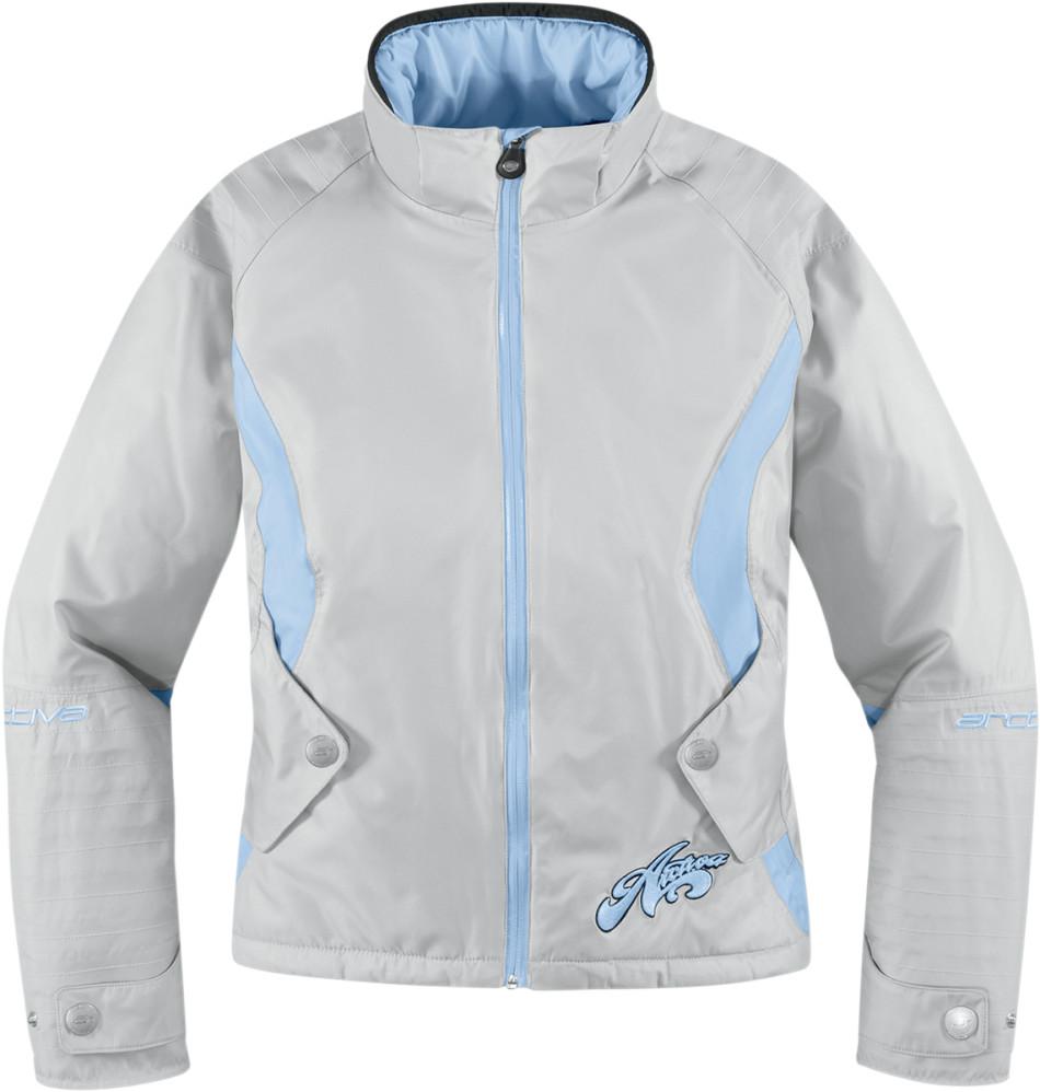 Arctiva gem 4 grey blue women's insulated snowmobile jacket snow mobile