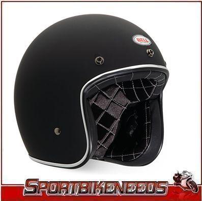 Bell custom 500 matte black helmet size xl x-large open face vintage helmet