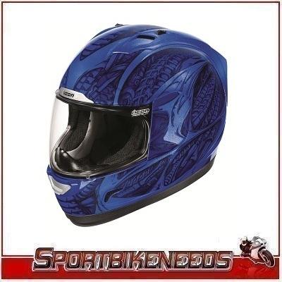 Icon alliance speedmetal blue black helmet large lg