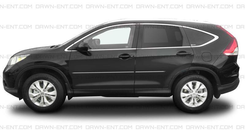Honda crv painted body side mouldings moldings with chrome insert trim 2012-2014