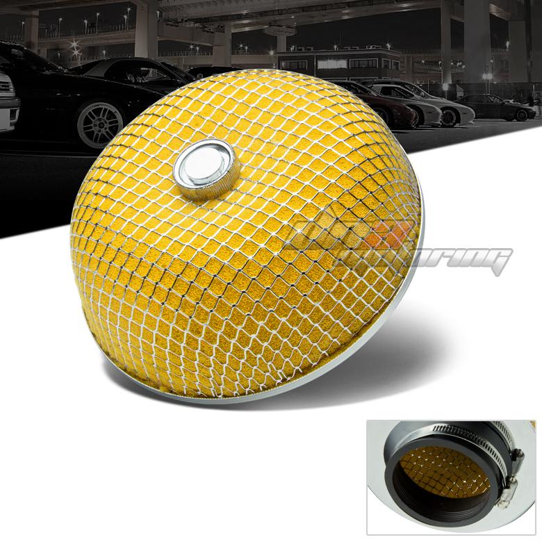 3" yellow cold air/short ram intake/turbocharger race mushroom micro foam filter