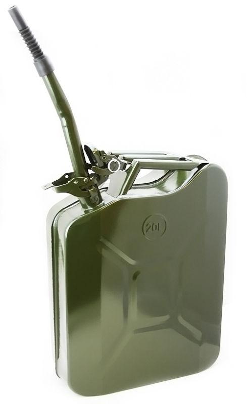 5 gallon jerry can gas fuel steel tank green military nato style 20l storage 