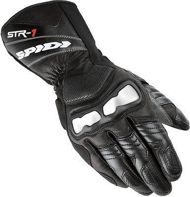 New spidi str-1 adult leather gloves, black, large/lg