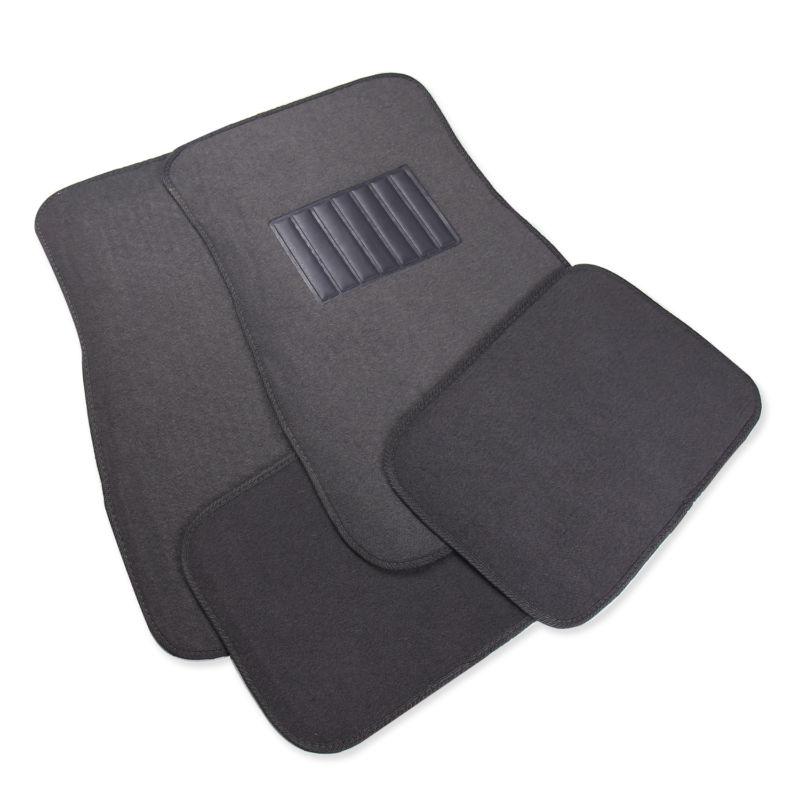 Adeco fl0207 all weather universal fit car floor mats, 4-piece, black color