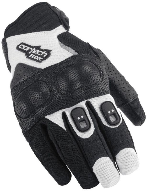Cortech hdx 2 white medium textile leather motorcycle riding gloves med md m