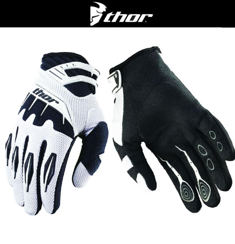 Thor youth spectrum white black dirt bike gloves motocross mx atv 2014