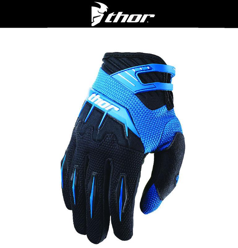 Thor spectrum blue black dirt bike gloves motocross mx atv 2014