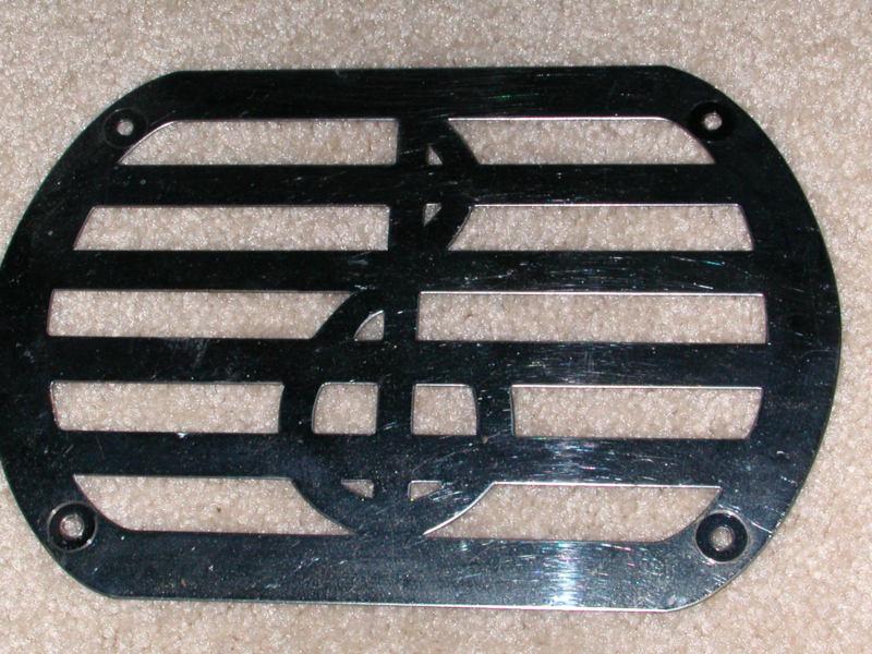 6" x 9" chrome  speaker grille musical note