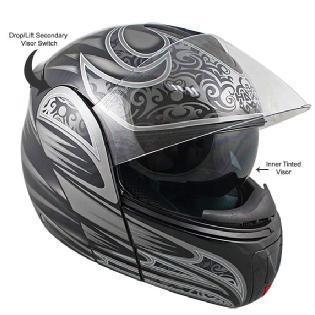 Hawk dual visor modular helmet grey warrior s m  l xl