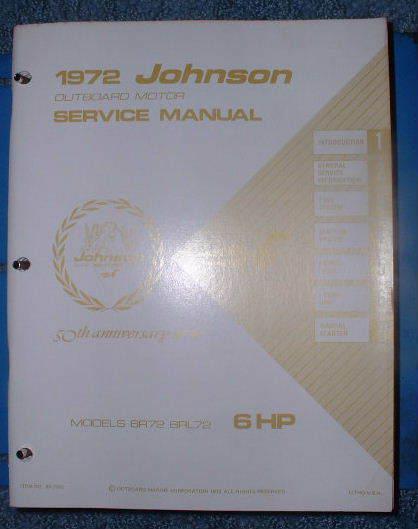 *1972 johnson 6hp service manual (super nice)