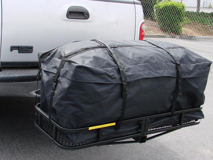 45" expendable cargo carrier bag hitch mount roof top rack luggage waterproof