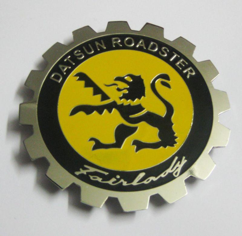 Datsun roadster fairlady grill badge emblem mg jaguar triumph porsche ferrar aud