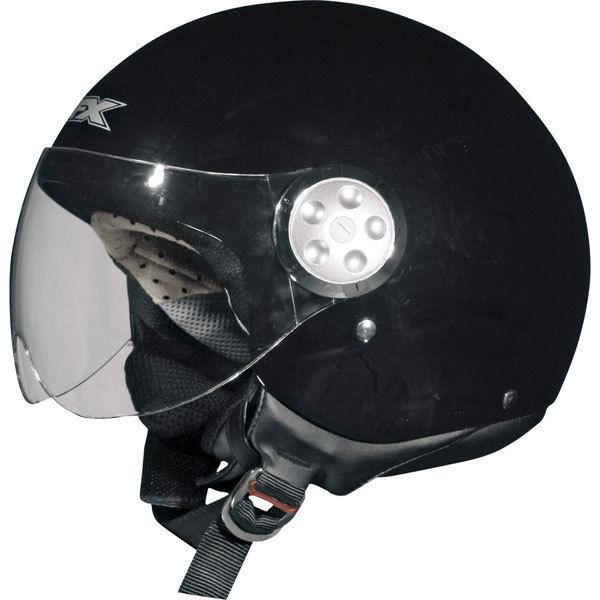 Black s afx fx-42 pilot open face helmet