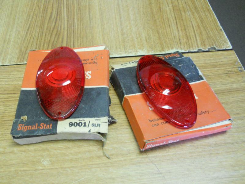 Signal stat brake light lenses (1pr), # 9001, old stock in perfect shape!