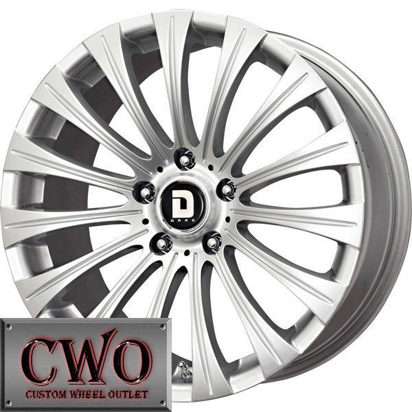 18 silver drag dr-43 wheels rims 5x120 5 lug cts bmw 1 3 series acura tl rl gto