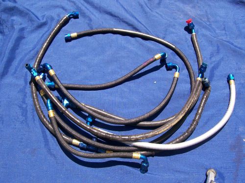 Nascar lot of 9 nomex nylon braided racing hoses  an-8