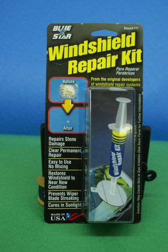 Windshield glass repair kit for stone damage chip repair in auto glass