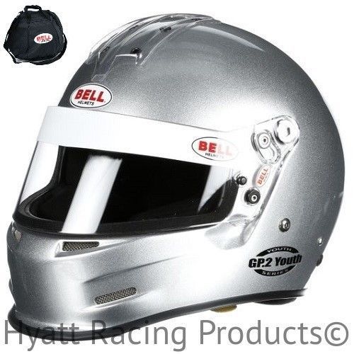 Bell gp.2 youth auto racing helmet sfi 24.1 2015 - 2xs / white (free bag)