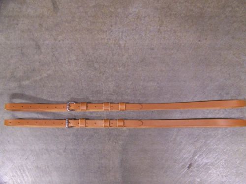 Leather luggage straps for luggage rack/carrier~~2 set~3/4 in. wide~honey~s.s.