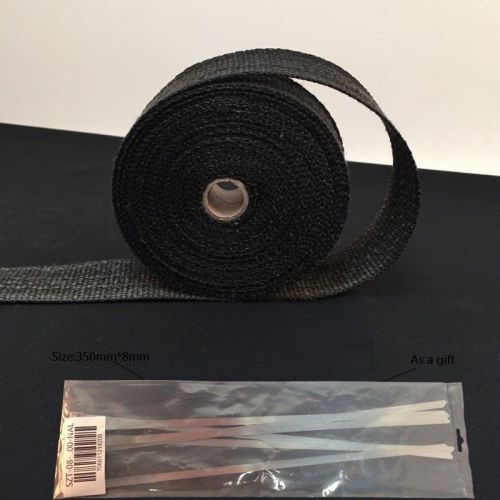 Black insulating exhaust wrap copper wrap up to 30% more efficient -3.81cm*10m q