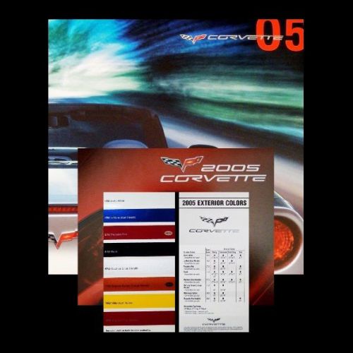 Corvette 2005 book + dvd + 2004 naias brochure + chart - ls2 chevrolet: 6.0l 364