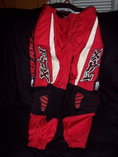Fox motocross pants motorcycle pants red dirt bike pants 34 fox 180 pants bike