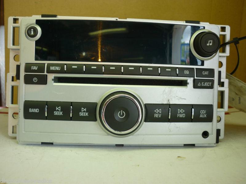 06-10 chevrolet malibu radio single cd player auxilary plug 25842777 *