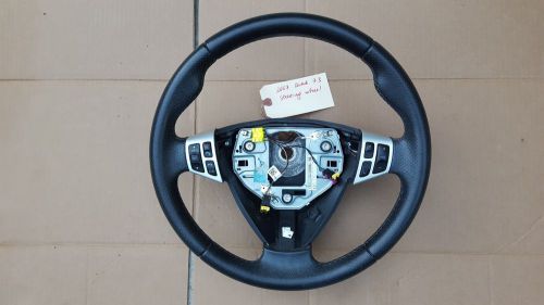 2003-2007 saab 9-3 2.0l leather steering wheel with control switches (oem)