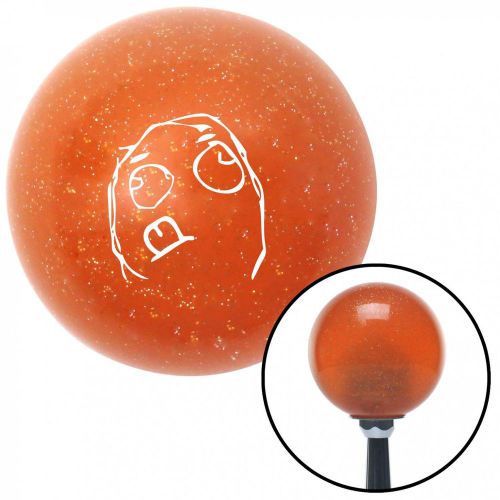 White concentrated orange metal flake shift knob with 16mm x 1.5 insertsolid