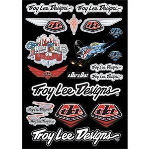 Troy lee designs tld logo stickers sheet day in the dirt bike mx decals graphics