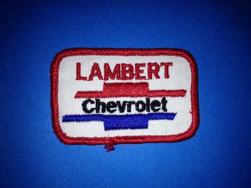 Lambert chevrolet employee work shirt uniform hat badge crest patch 940