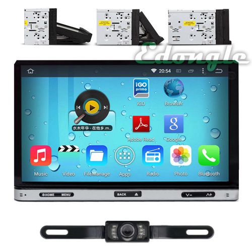 New android 4.4.4 double din car dvd player gps wifi 1080p bt touch radio mp3